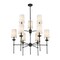 Z-Lite Emily 9 Light Chandelier, Matte Black & Off White 3033-9MB - alternate 6